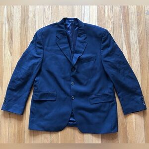 Navy Blue Ralph Lauren 3-Button Blazer - 42S